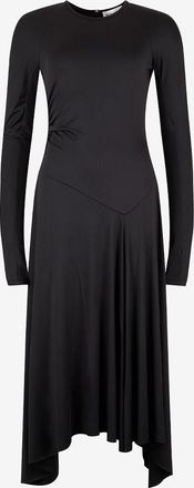 Victoria Beckham Asymmetrisches Midikleid aus satiniertem Jersey