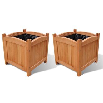 vidaXL Wooden Raised Bed 11.8 x 11.8 x 11.8 Set of 2, 41301