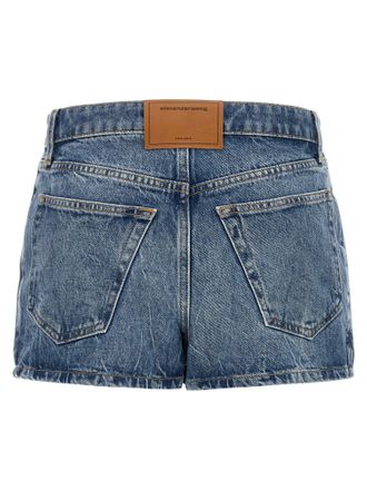 Alexander Wang Denim Zip-Front Bermuda Shorts - Blue