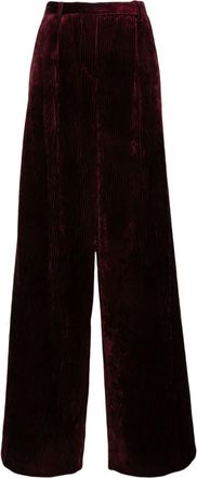 Dorothee Schumacher pleated wide-leg trousers - women - Polyester/Cotton/Polyester - 4 - Red