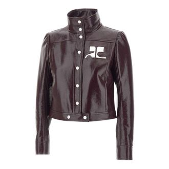 Courr&egrave;ges Reedition Vinyl Jacket - female - Courr&egrave;ges - Light Jackets - Purple - XS - Jackets