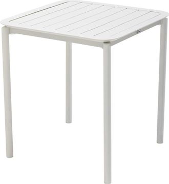 Oviala Mesa de terraza cuadrada (70x70cm) blanca