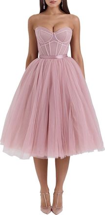 House of CB Darling Corset Fit & Flare Dress in Adobe Rose at Nordstrom, Size X-Small A