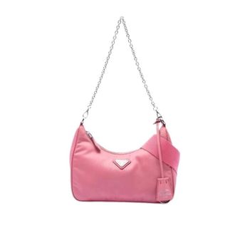 Prada Pre-owned Nylon Satchel - Dames - Vintage Schoudertas - Roze - ONE Size - Nylon - Vintage