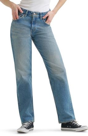Lee Rider Classic High Waist Straight Leg Jeans in To The Sky at Nordstrom, Size 29