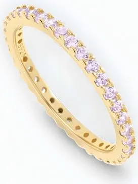 Mint & Lily June Birthstone Eternity Stacking Ring in 18K Gold Over Sterling Silver at Nordstrom, Size 10