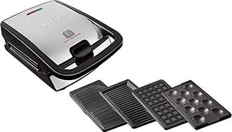 T-fal Sw854d Sandwichera 700 W Negro, Acero Inoxidable - Tefal