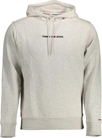 Tommy Hilfiger Cotton Hoodie - Heren - Hoodies - Grijs - 2XL - Katoen - Hoodies & sweatvesten