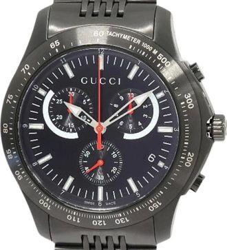 Gucci Pre-owned Watches, male, Black, Size: ONE SIZE Pre-owned G-Timeless Stainless Steel Chronograph