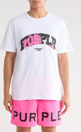 Purple Logo Graphic T-Shirt in White at Nordstrom Rack, Size Xx-Large