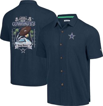 Tommy Bahama Mens Tommy Bahama Navy Dallas Cowboys Tidal Kickoff Camp Button-Up Shirt at Nordstrom, Size Medium