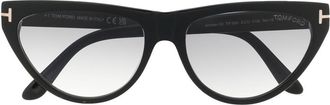 Tom Ford Eyewear cat-eye gradient sunglasses - unisex - Plastic - 56 - Black