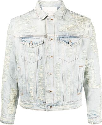 Alyx distressed denim jacket - men - Cotton/Polyester/Cotton - M - Blue