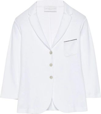 Fabiana Filippi Blazer - Dames - Blazers - Wit - 2XL - Leer - Jassen