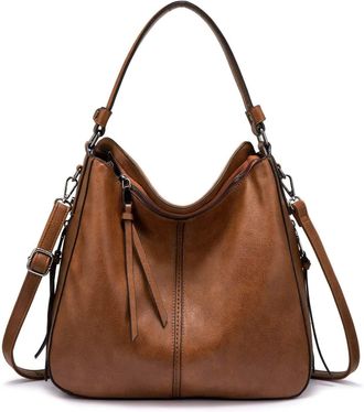Generic Realer Shoulder Bag Fashion Hobo Bags for Work Business School College Travel Faux Leather Women Handbags Ladies Synthetic Large Tote Bag Crossbody Ba