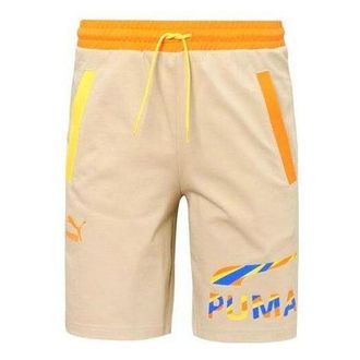 Puma Logo Sporty Shorts Tan 535013-12