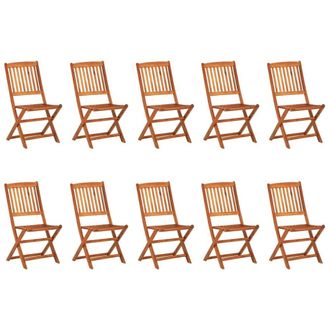Berkfield Home Durable 11 Piece Garden Dining Set 280x90x75 cm Solid Wood Acacia in Brown | Size: 280 x 90 x 75 cm