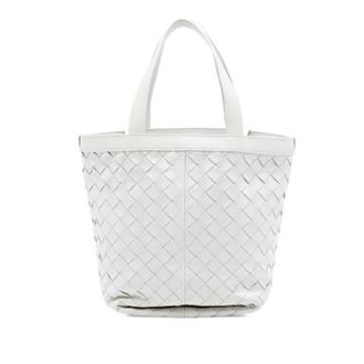 Bottega Veneta Pre-owned Nappa Leren Tote Bag - Dames - Pre-owned - Wit - Maat: ONE Size Leer