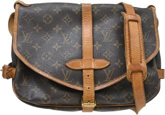 Louis Vuitton Saumur Monogram Canvas Brown Canvas Handbag (Pre-Owned)