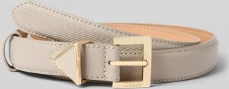 Guess G&uuml;rtel in Leder-Optik mit Logo-Applikation Modell Noelle in Taupe, Gr&ouml;&szlig;e XS