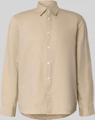 Selected Regular Fit Freizeithemd aus Leinen-Baumwoll-Mix Modell CLAY LINENBLEND in Sand, Gr&ouml;&szlig;e XXL