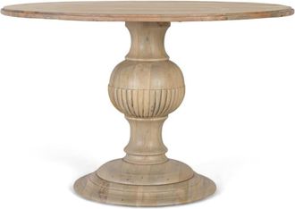 Giner&Colomer Mesa de comedor redonda en madera maciza de mango 120 cm di&aacute;metro