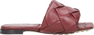 Bottega Veneta Mujers Pantuflas y zuecos de piel rojo/cereza
