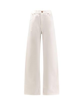 Aspesi Wide Leg Denim Trousers-Donna