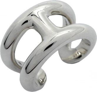 Herm&egrave;s Silver 925 Band Ring (Pre-Owned)