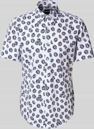 HUGO BOSS Slim Fit Freizeithemd mit Kentkragen Modell ROAN in Marine, Gr&ouml;&szlig;e S