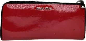 Miu Miu Pre-owned Wallets, female, Red, Size: ONE SIZE Pre-owned Leather Wallet