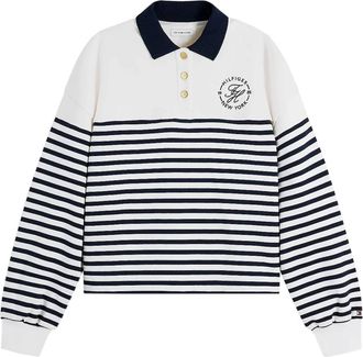 Tommy Hilfiger Roundal Collar Swt Sht - Dames - Polos - Veelkleurig - 2XS - Tops