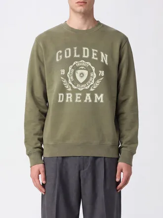 Golden Goose Felpa girocollo in cotone con logo a contrasto