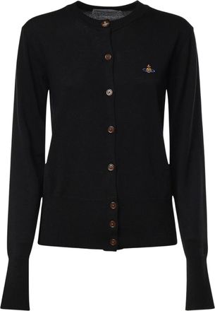 Vivienne Westwood Bea Embroidered Button-Down Wool Cardigan