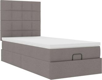 vidaXL Cama Otomana Con Colch&oacute;n Topo 90x200 Cm Tela Vidaxl
