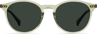 Raen Optics Basq 50mm Polarized Round Sunglasses in Cambria/Green Polar at Nordstrom