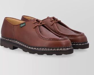 Paraboot leather lace-up loafers