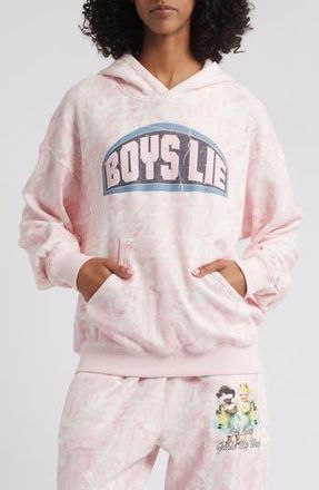 Boys Lie Let Love Guide My Way Rhinestone Thermal Hoodie in Pink at Nordstrom Rack, Size X-Small/small