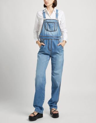 Damen Overall Denim - Lässige Latzhose Mit Weiten Beinen & Taschen (Größen XS-L)