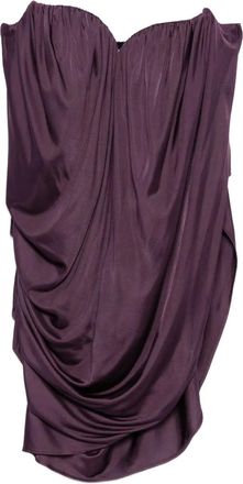 Giuseppe Di Morabito draped strapless top - Purple