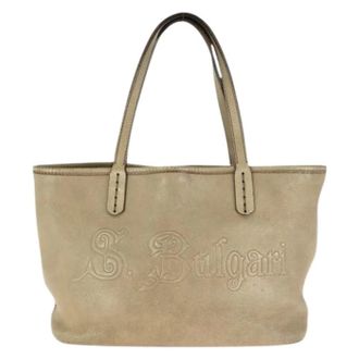 Bulgari Pre-owned Tote Bags, female, Beige, Size: ONE SIZE Pre-owned Vintage Tote Bag