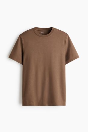 H&M Cooling T-Shirt in Regular Fit - Beige
