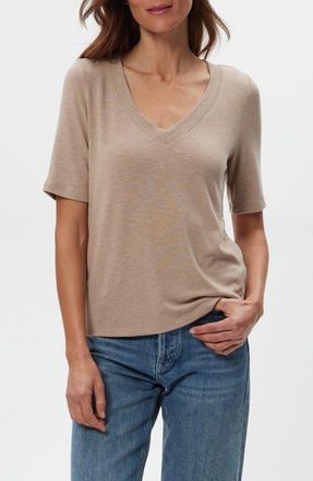 Michael Stars Matty V-Neck T-Top in Macadamia at Nordstrom, Size X-Small