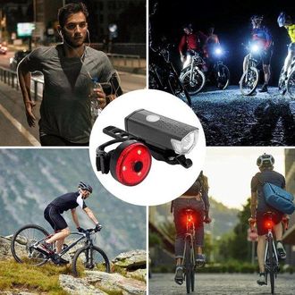 OEM Juego De Luces Para Bicicleta Recargables Por Usb, Aptas Para La Parte Delantera Y Trasera