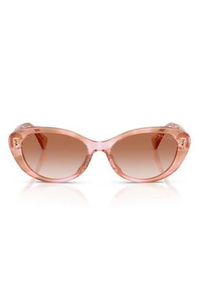 Ralph Lauren RA5350U 53mm Oval Sunglasses in Rose Havana Brown/brown at Nordstrom