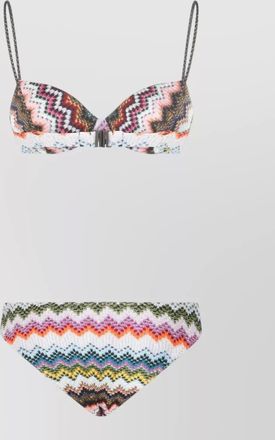Missoni beachwear two piece set adjustable straps
