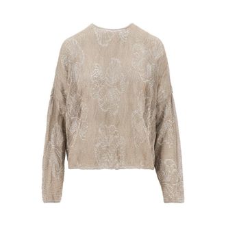 Emporio Armani Jacquard cotton-blend sweater Woman M