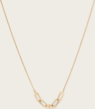 AllSaints Laio Pave Link Necklace
