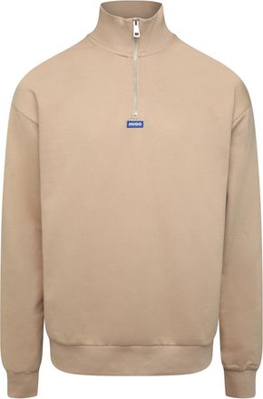 HUGO BOSS Hugo Neeler herensweatshirt met kwartrits in beige