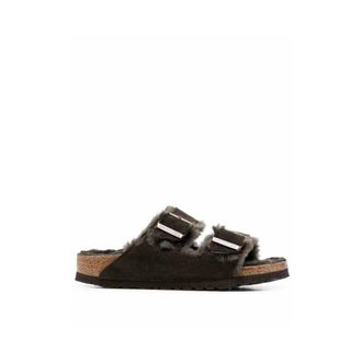 Birkenstock Sandalen Arizona Shearling - Dames - Sandalen - Bruin - 36 EU - Su&egrave;de - Schoenen